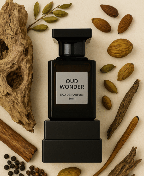 Mise en situation parfum homme oud wonder