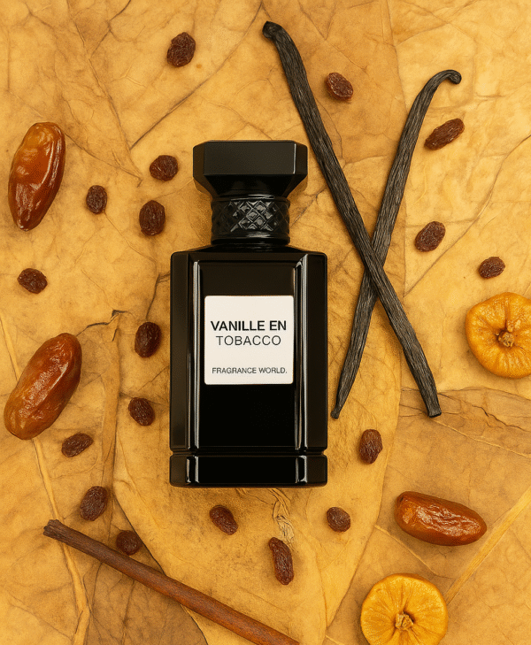 Mise en situation parfum homme vanille en tobacco